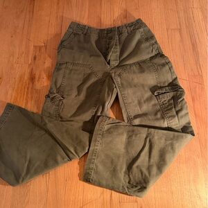 American Threads Khaki Cargo Trousers
